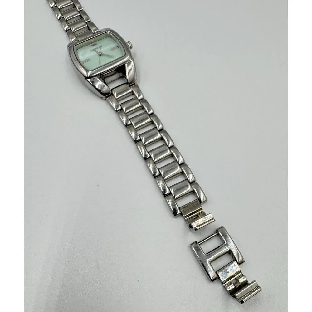Lorus‎ By Seiko LR2016 Silver Tone Watch Blue MOP Stainless Steel NEW BATTERY